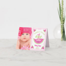 Eines in einem Melon Watermelon Foto Danke Karte