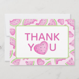 Eines in einem Melon Watermelon Herz Danke Karte