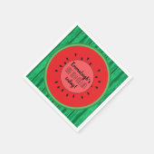 Eines in einem Melon Watermelon Thema Geburtstag Serviette (Ecke)