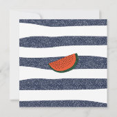 Eines ist Melon 1. Geburtstag Party Watermelon Dankeskarte (Rückseite)