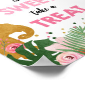 Eines ist Sweet Safari Animals Girl Birthday Sign Poster (Ecke)