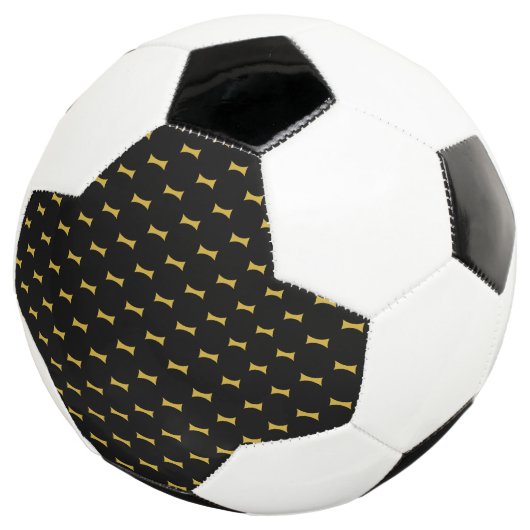 Eines Massiv Schwarz mit Metallic Gold Mark Stil Fußball (Dreiviertel)