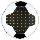 Eines Massiv Schwarz mit Metallic Gold Mark Stil Fußball (Vorderseite)
