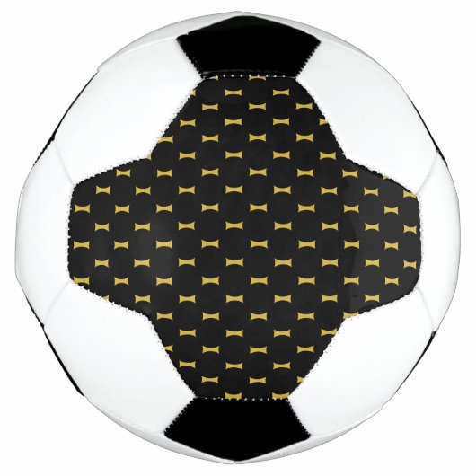 Eines Massiv Schwarz mit Metallic Gold Mark Stil Fußball (Vorderseite)
