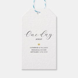 Eines Tages Gold Heart Probe Dinner Favoriten Geschenkanhänger