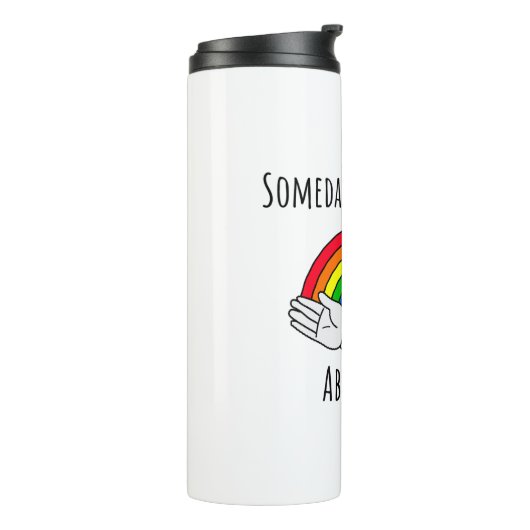 Eines Tages gut darüber lachen Thermosbecher (Nach links gedreht)