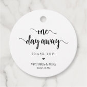 Eines Tages, Hochzeit Danke, Geschenke, Gefallen F Geschenkanhänger (Vorderseite)