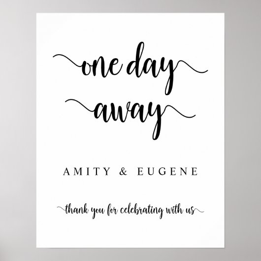 Eines Tages, Hochzeit Probe Dinner Welcome Pos Poster (Vorne)