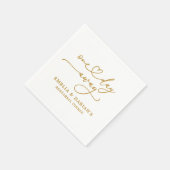 Eines Tages Hochzeitstag Probe Dinner Napkins Serviette (Ecke)