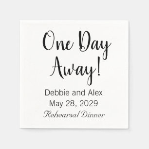 Eines Tages Hochzeitstag Probe Dinner Napkins Serviette