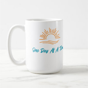Eines Tages Kaffee Tasse nüchtern Leben 15oz