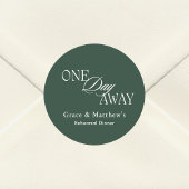 Eines Tages Probe Dinner Emerald Green Gefallen Runder Aufkleber