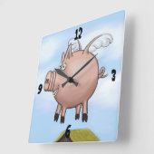 Eines Tages... Quadratische Wanduhr (Winkel)
