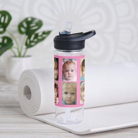 Einfach 10 Foto Collage Pink hinzufügen Trinkflasche (Yoga)