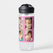 Einfach 10 Foto Collage Pink hinzufügen Trinkflasche (Vorderseite)