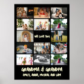 Einfach 14 FotoCollage Oma Opa Poster (Vorne)