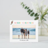 Einfach 1 Foto farbenfroh frohe Weihnachten (Stehend Vorderseite)