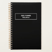 Einfach 2023 Classic Black Weekly Monthly nicht Planer (Vorderseite)