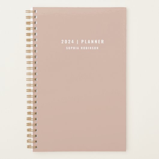 Einfach 2024 Wochen monatlicher, nicht terminierte Planer (Vorderseite)