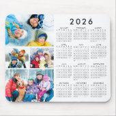 Einfach 2026 Kalender 4 FotoCollage Mousepad (Vorne)