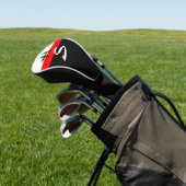 Einfach 2 Farben & Streifen rot Golf Headcover (In SItu)
