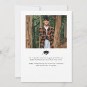 Einfach 2 Foto Abschluss Ankündigung (Rückseite)