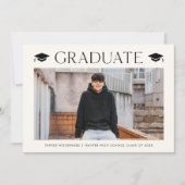 Einfach 2 Foto Abschluss Einladung (Vorderseite)