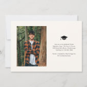 Einfach 2 Foto Abschluss Einladung (Rückseite)