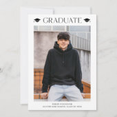 Einfach 2 Foto Abschluss Einladung (Vorderseite)