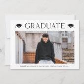 Einfach 2 Foto Abschluss Einladung (Vorderseite)