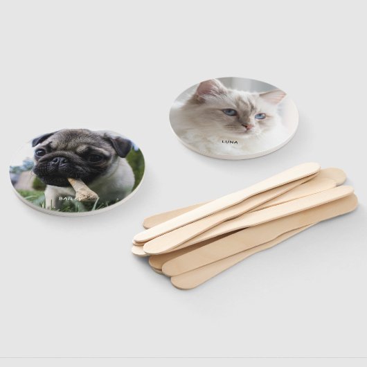 Einfach 2 Foto Personalisiert Fächer (Non-assembled)