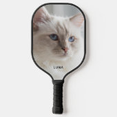 Einfach 2 Foto Personalisiert Pickleball Schläger (Rückseite)