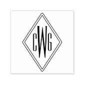 Einfach 3 Anfangsbuchstaben Monogramm #5 Diamantra Permastempel (Design)