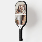 Einfach 3-Collage Monogramm Pickleball Schläger (Links)