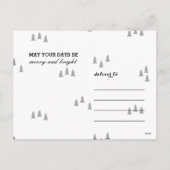 Einfach 3 Foto Feiertagspostkarte (Rückseite)