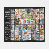Einfach 48 Foto Collage Your Color Personalisiert Fleecedecke (Vorderseite (Horizontal))