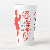 Einfach "A Cup on a Time" ausgesprochen "Latte Tas Milchtasse (Vorderseite)