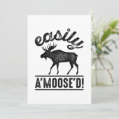 Einfach A’Moose’D Dankeskarte (Stehend Vorderseite)