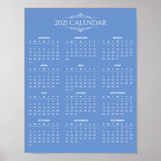 Einfach aber elegant 2021 Kalender | Poster (Vorne)