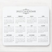 Einfach aber elegant 2022 Kalender | Mousepad (Vorne)