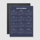 Einfach aber elegant 2023 Kalender | Magnetkarte (Vorne/Hinten)