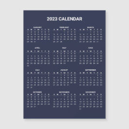 Einfach aber elegant 2023 Kalender | Magnetkarte