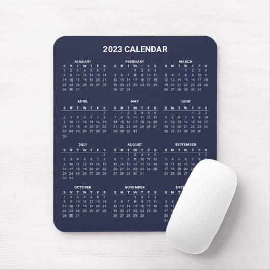 Einfach aber elegant 2023 Kalender | Mousepad (Mit Mouse)