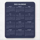Einfach aber elegant 2023 Kalender | Mousepad (Vorne)