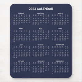Einfach aber elegant 2023 Kalender | Mousepad