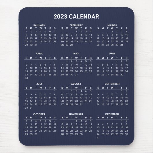 Einfach aber elegant 2023 Kalender | Mousepad (Vorne)