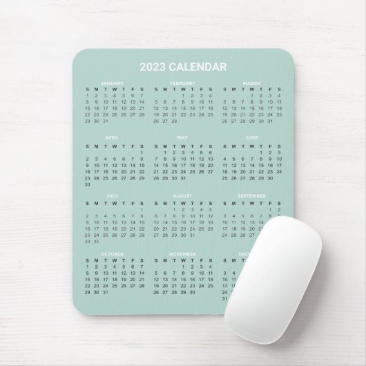 Einfach aber elegant 2023 Kalender | Mousepad (Mit Mouse)