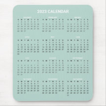 Einfach aber elegant 2023 Kalender | Mousepad