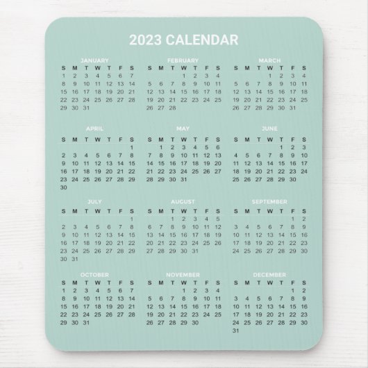 Einfach aber elegant 2023 Kalender | Mousepad (Vorne)