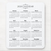 Einfach aber elegant 2024 Kalender | Mousepad (Vorne)